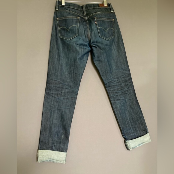 Levi’s Premium W25 Size 0 Dark Jeans Straight Leg - Picture 2 of 4